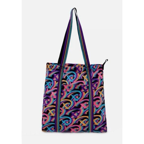 Disney D Logo Tote‎ Bag with Pouch Allover Print AOP SEALED NEW with TAGS - Picture 2 of 3